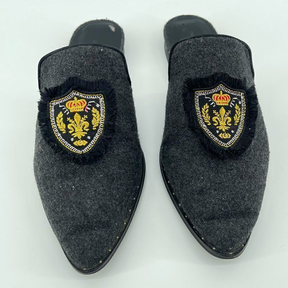 Treasure & Bond Laine Womens Gray Embellished Wool Blend Slip On Mules Size 7.5M - Picture 2 of 13